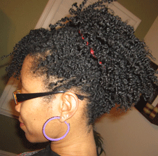 Twist out on natural hair